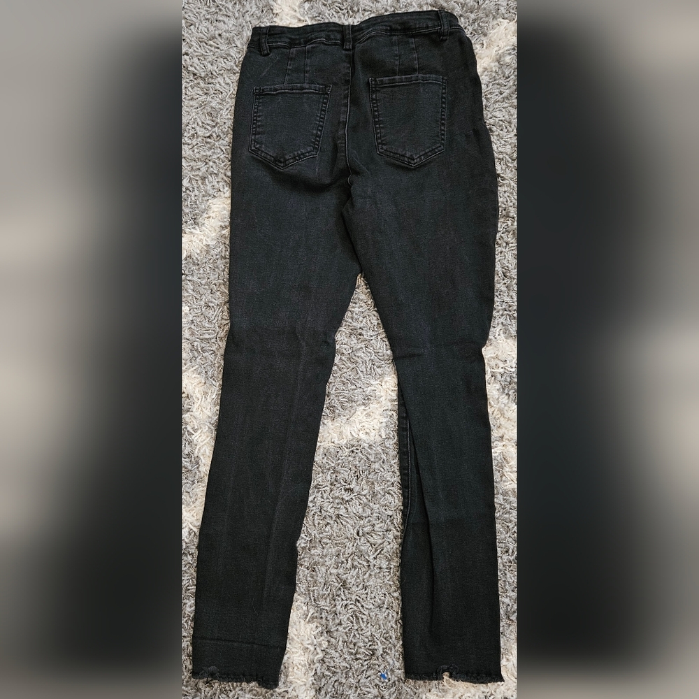 Ellie & Kate Distressed Black Skinny Jeans- Size M (27) - Picture 2 of 3